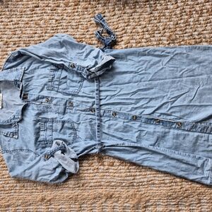 Denim Button-Up Dress